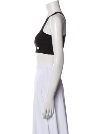 Alexander Wang Scoop Neck Sleeveless Crop Top