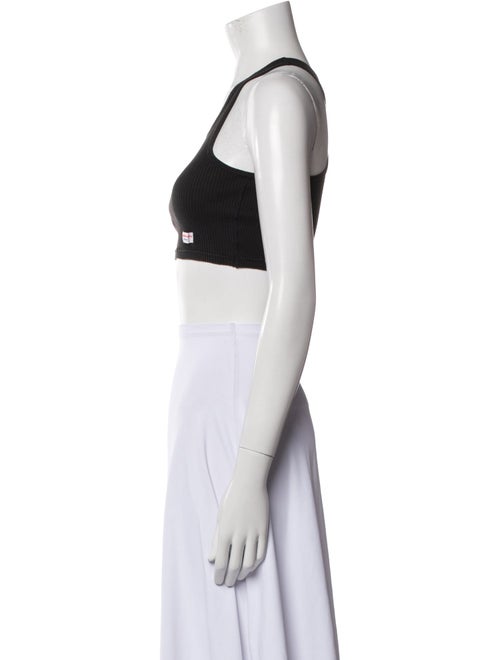 Alexander Wang Scoop Neck Sleeveless Crop Top