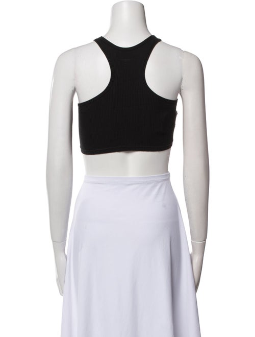 Alexander Wang Scoop Neck Sleeveless Crop Top