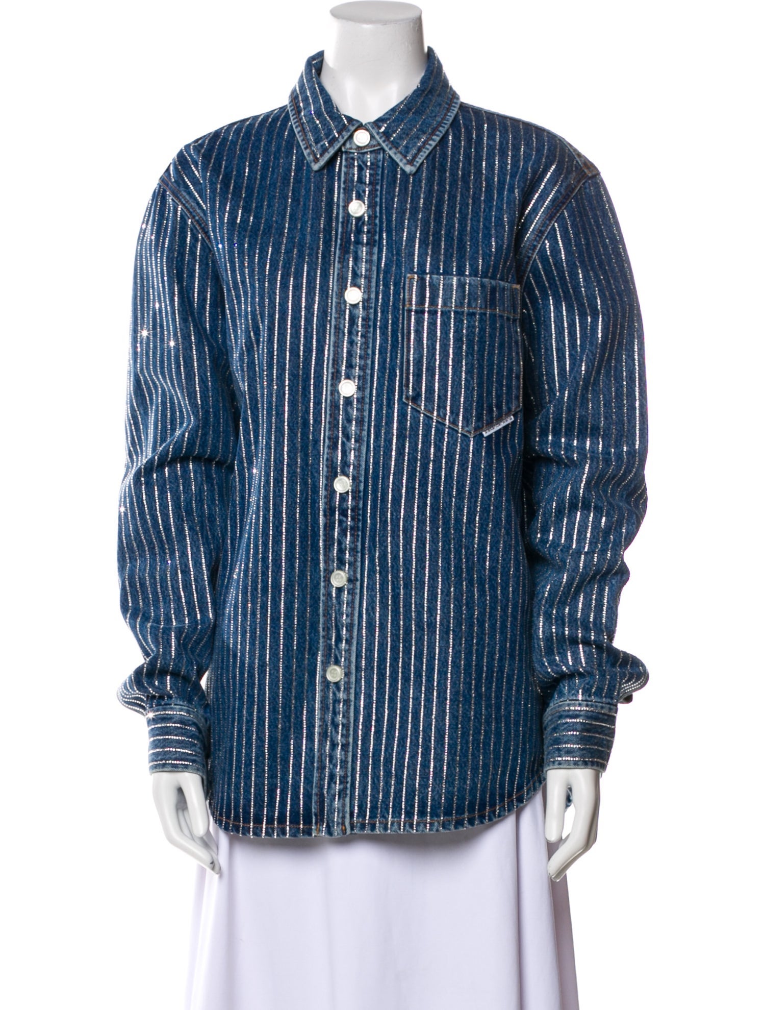 Alexander Wang Striped Denim Jacket w/ Tags