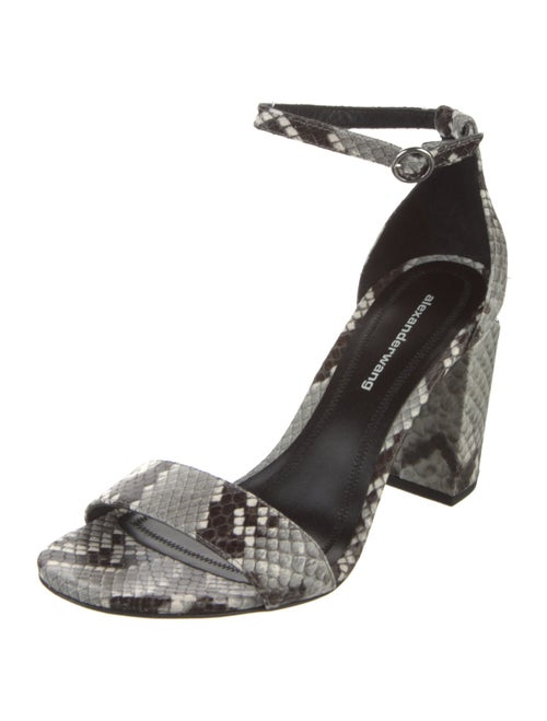 Alexander Wang Embossed Leather Animal Print Sandals