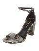 Alexander Wang Embossed Leather Animal Print Sandals