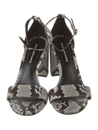 Alexander Wang Embossed Leather Animal Print Sandals