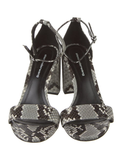 Alexander Wang Embossed Leather Animal Print Sandals
