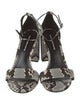 Alexander Wang Embossed Leather Animal Print Sandals