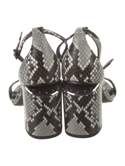 Alexander Wang Embossed Leather Animal Print Sandals