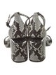 Alexander Wang Embossed Leather Animal Print Sandals