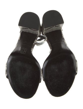 Alexander Wang Embossed Leather Animal Print Sandals