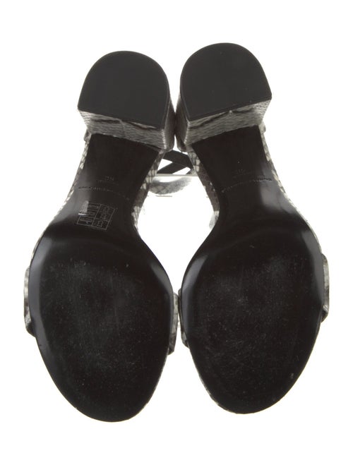 Alexander Wang Embossed Leather Animal Print Sandals