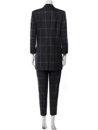 Alexander Wang Wool Plaid Print Pantsuit