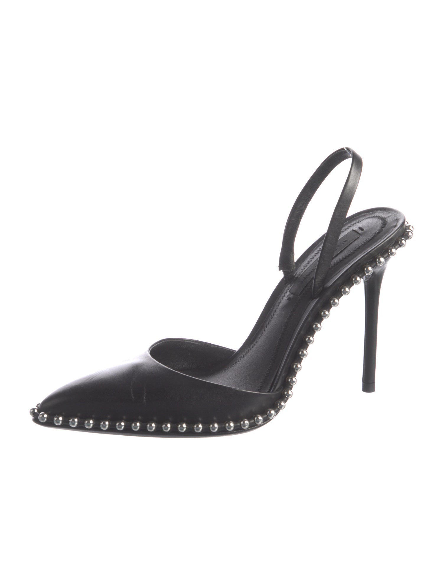Alexander Wang Leather Studded Accents Slingback Pumps