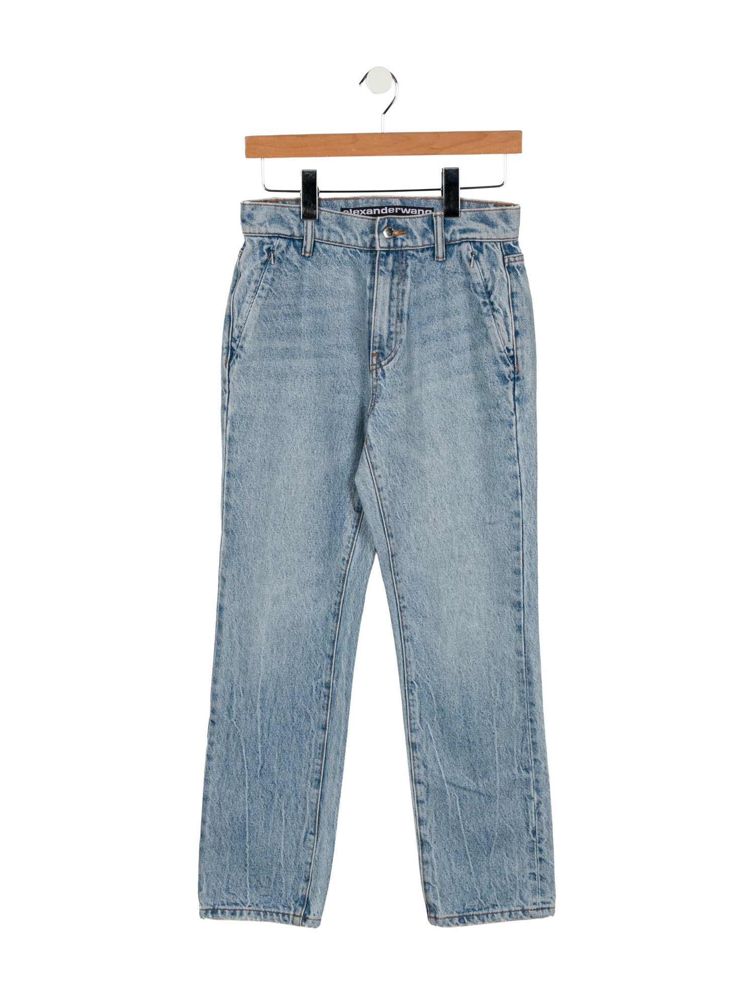 Alexander Wang Mid-Rise Straight Leg Jeans