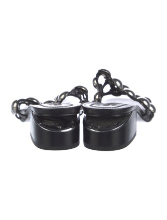 Alexander Wang Leather Studded Accents Slides