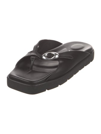 Alexander Wang Leather Lasercut Accents Slides