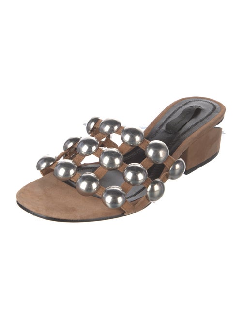 Alexander Wang Suede Studded Accents Slides