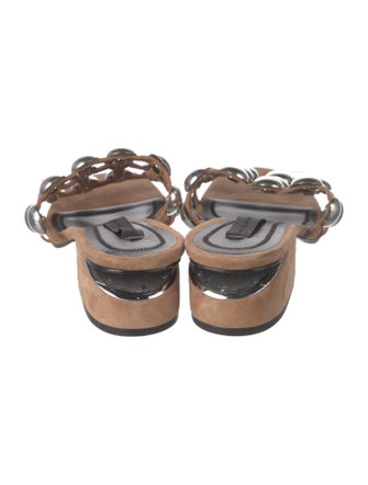 Alexander Wang Suede Studded Accents Slides