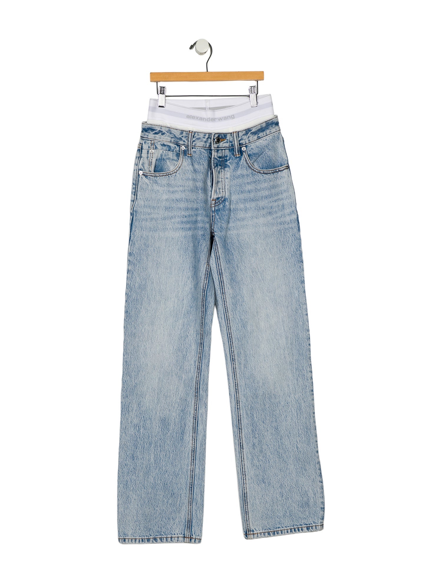 Alexander Wang Mid-Rise Wide Leg Jeans