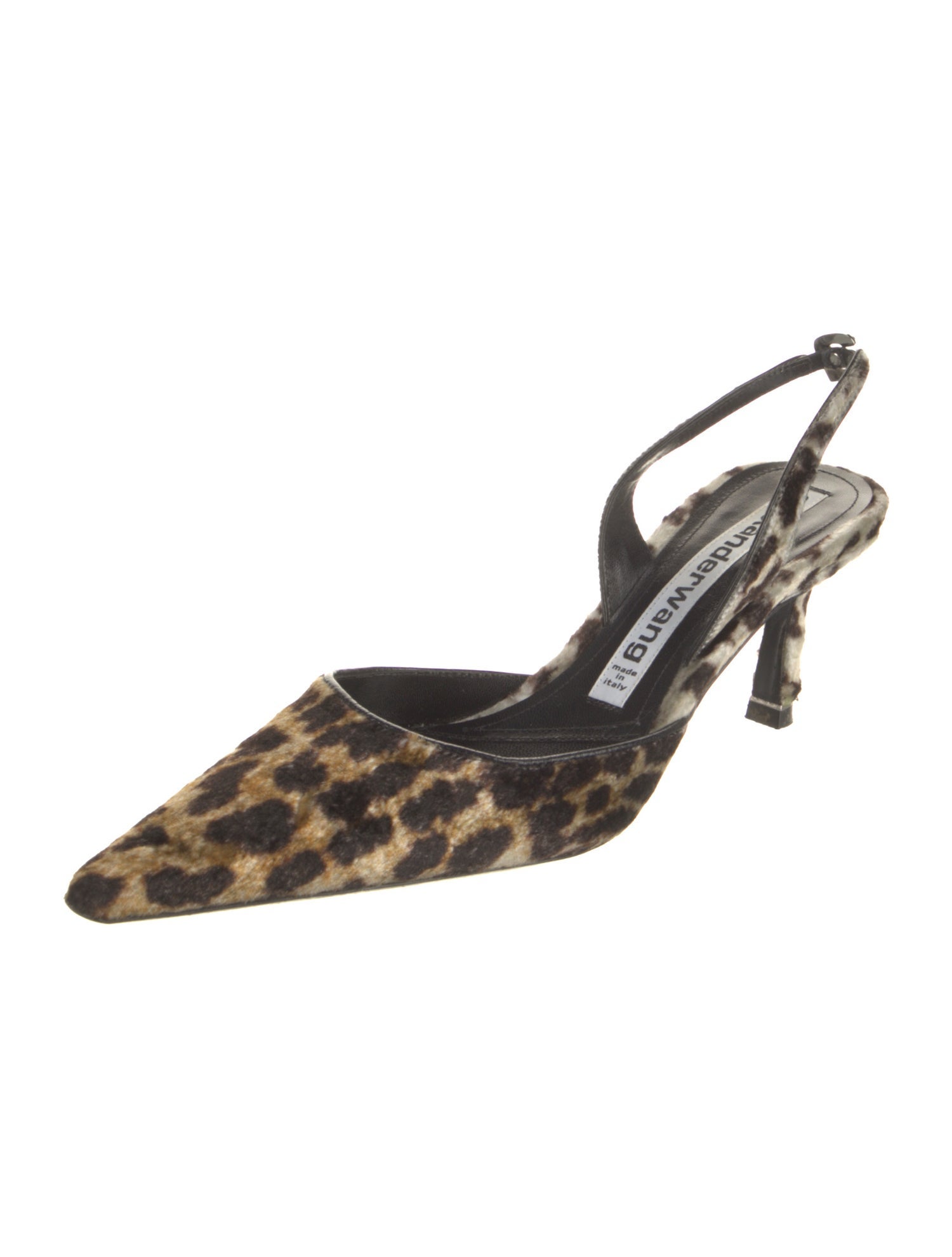 Alexander Wang Velvet Animal Print Slingback Pumps