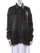 Alexander Wang Silk Long Sleeve Button-Up Top