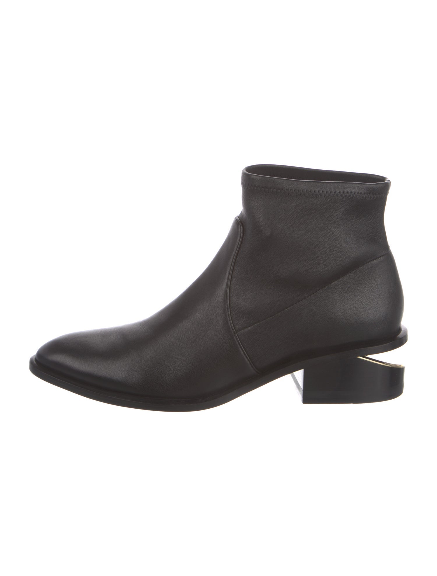 Alexander Wang Leather Cutout Accent Sock Boots