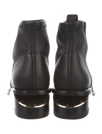 Alexander Wang Leather Cutout Accent Sock Boots