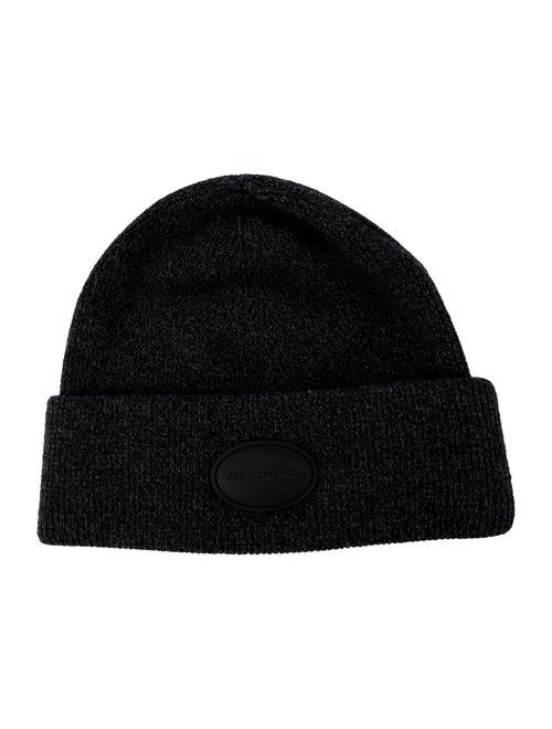 Alexander Wang black pattern print knitted beanie