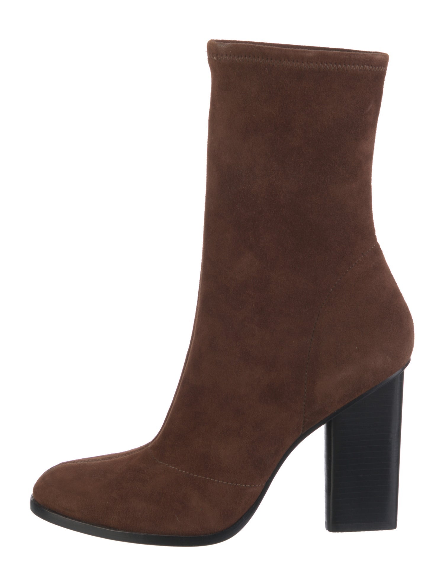 Alexander Wang Suede Colorblock Pattern Sock Boots