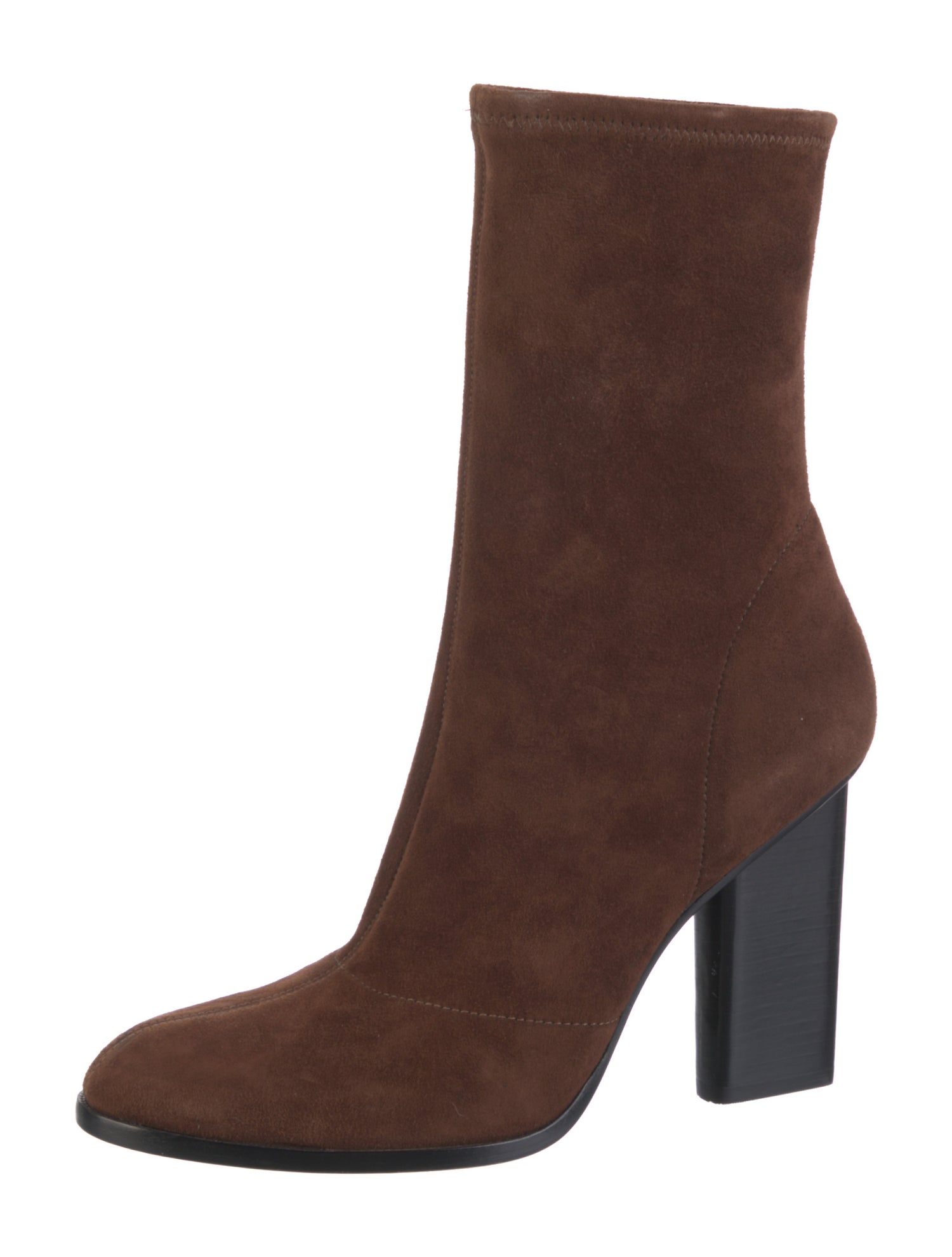 Alexander Wang Suede Colorblock Pattern Sock Boots