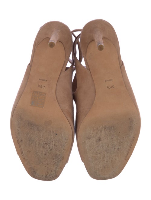 Alexander Wang Suede Mesh Accents Slingback Sandals