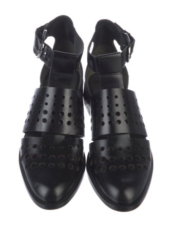 Alexander Wang Leather Lasercut Accents D'Orsay Flats