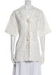 Alexander Wang Short Sleeve Button-Up Top