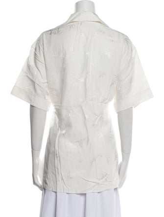 Alexander Wang Short Sleeve Button-Up Top