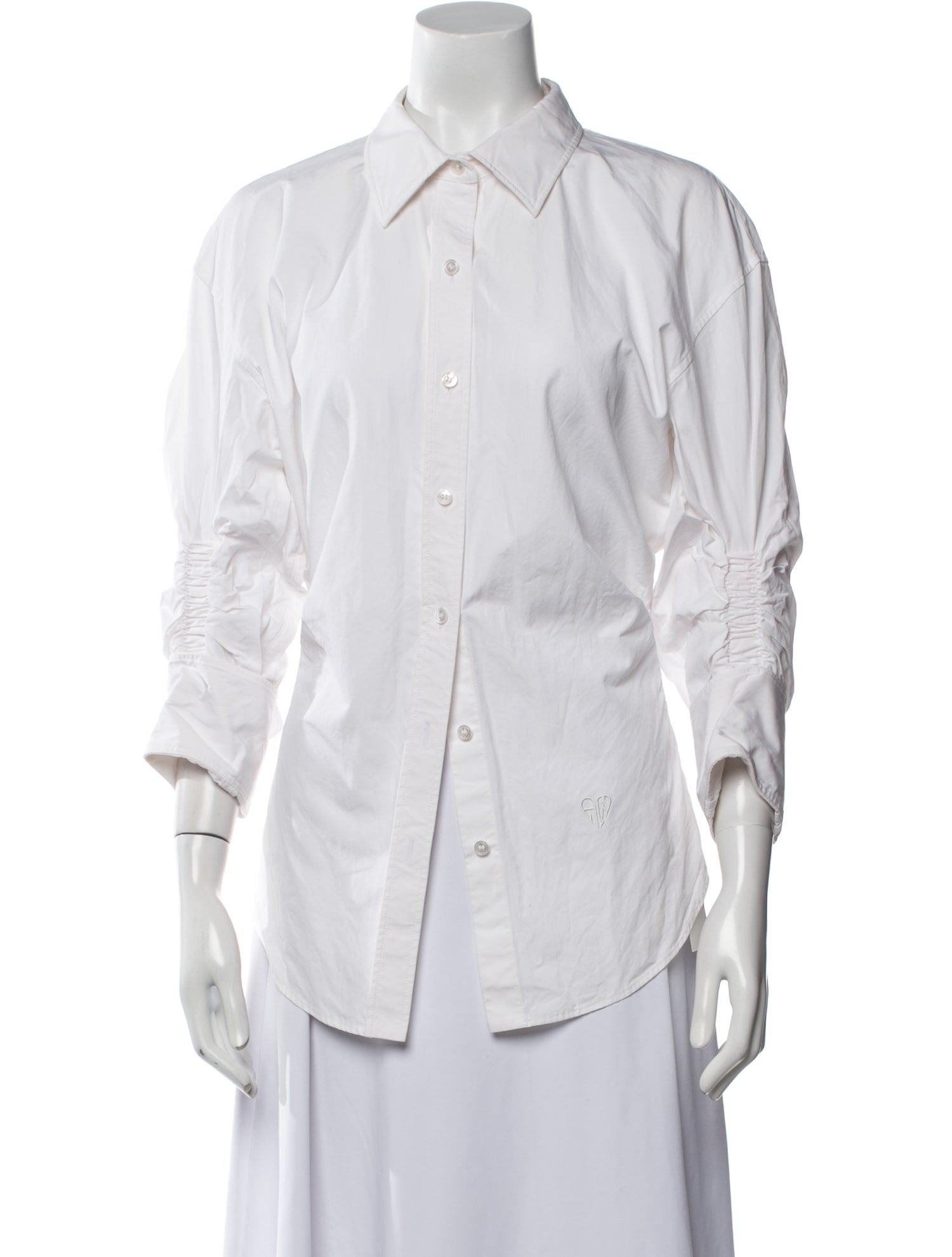 Alexander Wang Three-Quarter Sleeve Button-Up Top