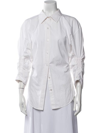 Alexander Wang Three-Quarter Sleeve Button-Up Top