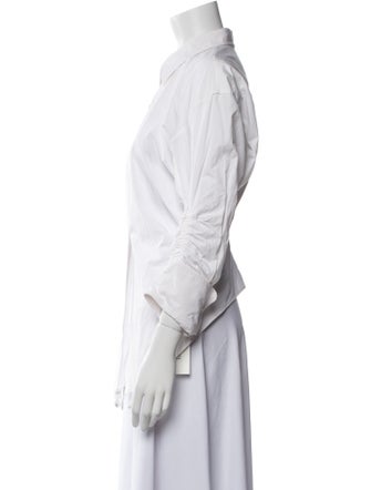 Alexander Wang Three-Quarter Sleeve Button-Up Top
