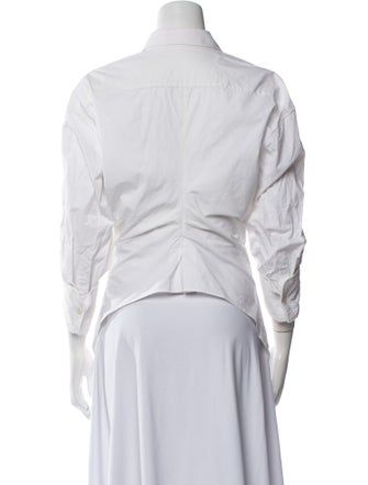 Alexander Wang Three-Quarter Sleeve Button-Up Top