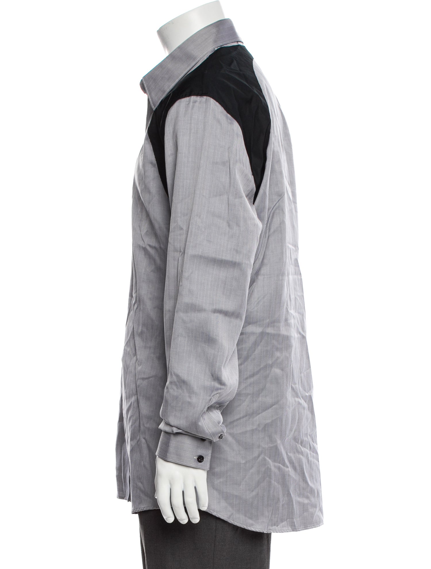 Alexander McQueen Printed Long Sleeve Tuxedo Shirt