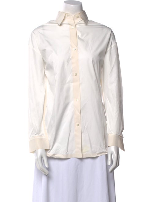 Alexander Wang Mock Neck Long Sleeve Button-Up Top