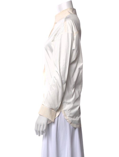 Alexander Wang Mock Neck Long Sleeve Button-Up Top