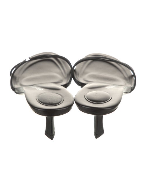 Alexander Wang Leather Crystal Embellishments Slides