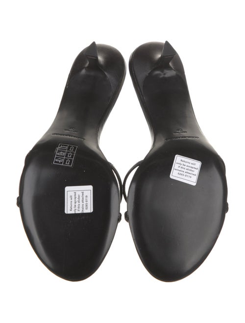 Alexander Wang Leather Crystal Embellishments Slides