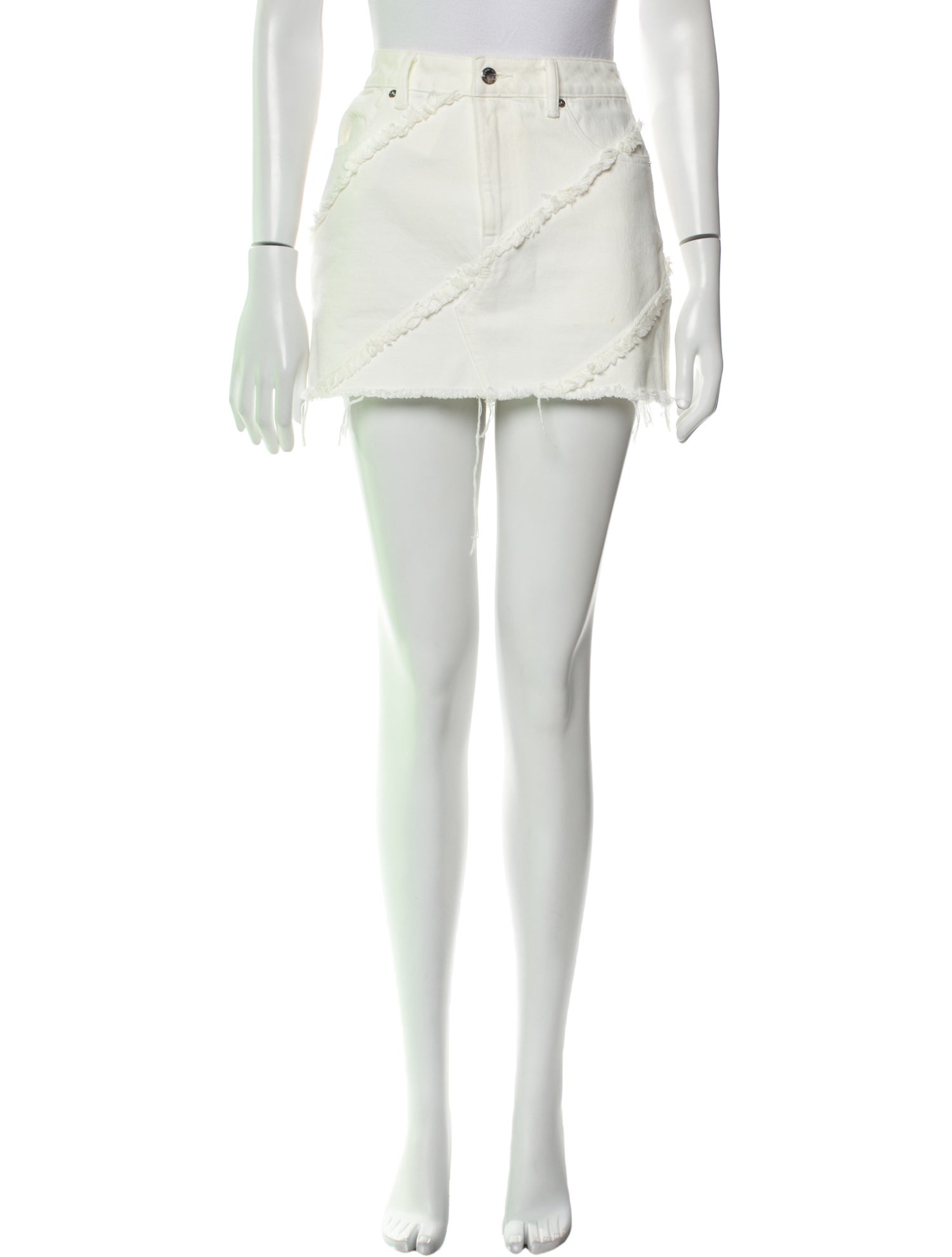 Alexander Wang Raw-Edge Trim Mini Skirt