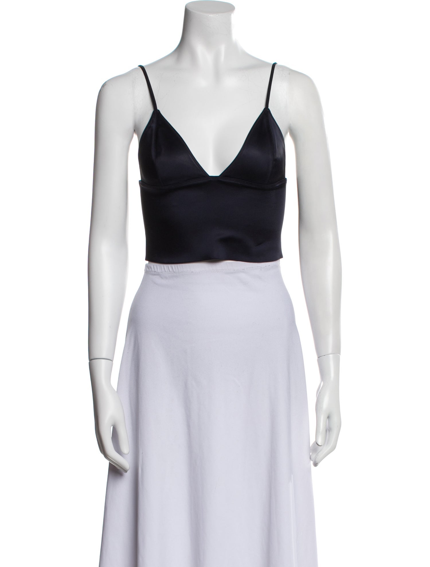Alexander Wang V-Neck Sleeveless Crop Top