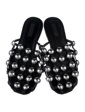 Alexander Wang Leather Studded Accents Flats