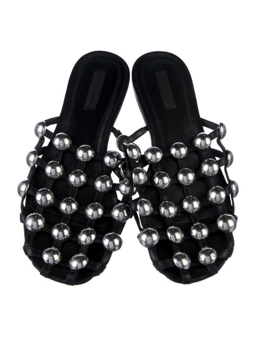 Alexander Wang Leather Studded Accents Flats