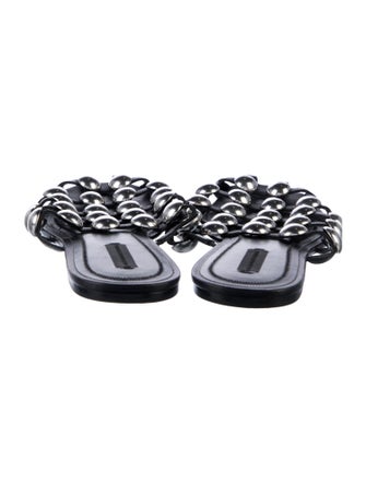 Alexander Wang Leather Studded Accents Flats