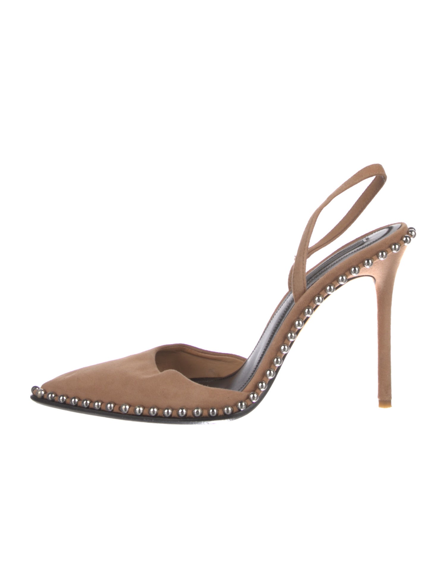Alexander Wang Suede Studded Accents Slingback Pumps