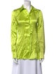 Alexander Wang Silk Long Sleeve Button-Up Top