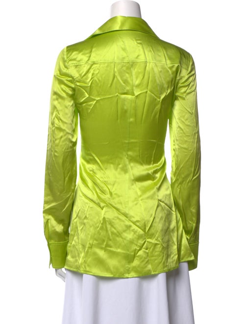 Alexander Wang Silk Long Sleeve Button-Up Top