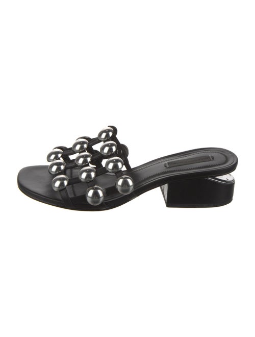 Alexander Wang Leather Studded Accents Slides